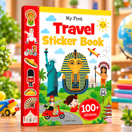 Sticker Activity Books for Kids ABC Alphabet Transport & Travel Learning