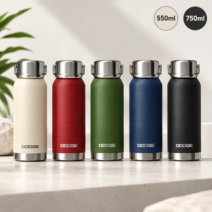 Dodge Stainless Steel Insulated Water Bottle Travel Sport Cup Hot Cold Drinks 550ml 750ml