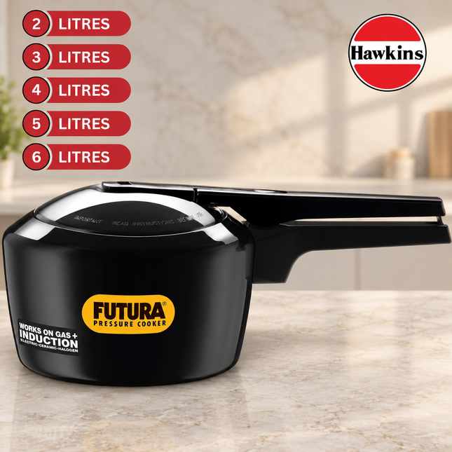 Hawkins Futura Hard Anodised Cooker with Induction Compatible Base for Gas and Electric Stove