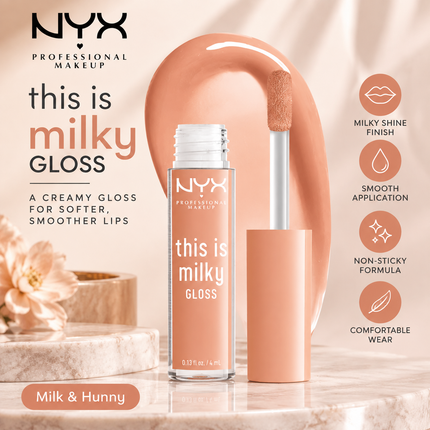 NYX Professional Makeup Lip Makeup Collection Smooth Whip Matte Lip Cream & This Is Milky Gloss