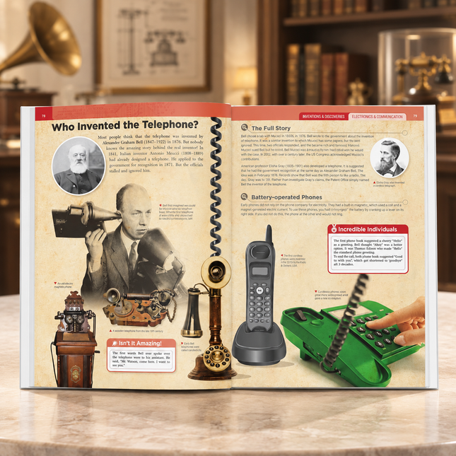 Inventions and Discoveries Encyclopedia for Kids Science History Book Facts Learning