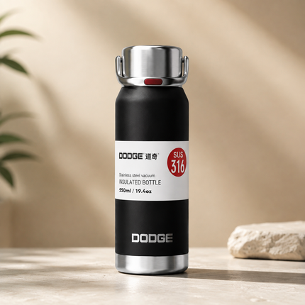 Dodge Stainless Steel Insulated Water Bottle Travel Sport Cup Hot Cold Drinks 550ml 750ml