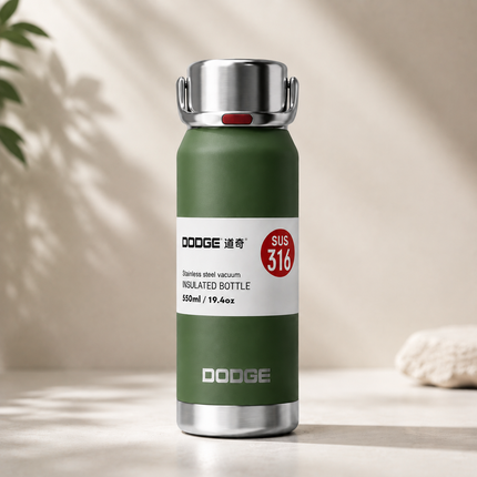 Dodge Stainless Steel Insulated Water Bottle Travel Sport Cup Hot Cold Drinks 550ml 750ml