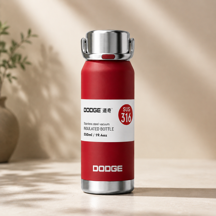 Dodge Stainless Steel Insulated Water Bottle Travel Sport Cup Hot Cold Drinks 550ml 750ml