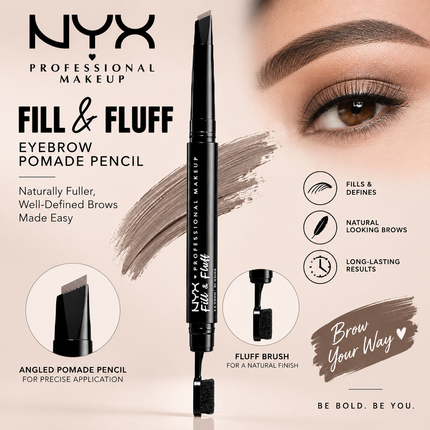 NYX PROFESSIONAL MAKEUP Tužka na obočí Fill & Fluff Průhledná