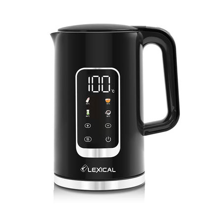 Lexical Germany Electric Kettle 1.7L 2200W Rapid Boil Kettle LED Touch Display Temperature Control