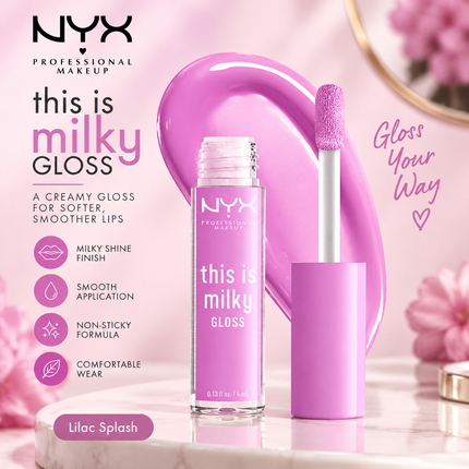 NYX Professional Makeup Lip Makeup Collection Smooth Whip Matte Lip Cream & This Is Milky Gloss