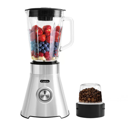 Lexical Germany 1000W Blender Mixer Grinder 1.5L Glass Jar Stainless Steel Blades Grinding Attachment