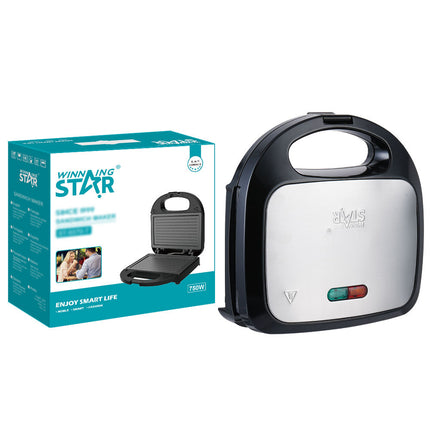 Winning Star Sandwich & Toastie Maker Non-Stick Grill Plates Classic 750W , 5-in-1 Interchangeable Plate