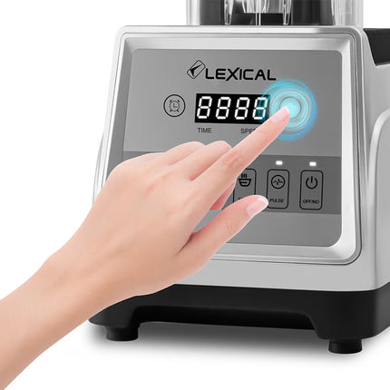 Lexical Germany 2400W 2 in 1 Professional Blender Mixer Grinder Juicer Mixie with 3L Jar LED Touch Control 9 Speed Levels Pulse Function Stainless Steel Blades