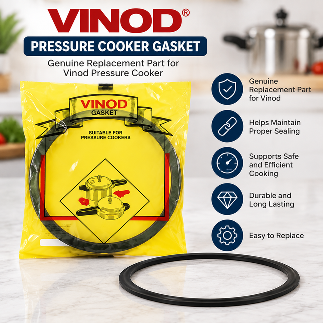 Vinod Pressure Cooker Replacement Parts 5L Gasket Original Safety Valve