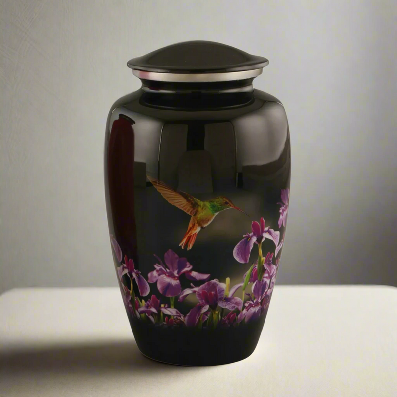 Royal Rapture Urns For Ashes Handcrafted Hummingbird Urn For Adult Female Love Urn Cremation Funeral Memorial