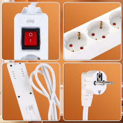 Winning Star 4 Way Extension Socket with USB Type C Charging 2500W