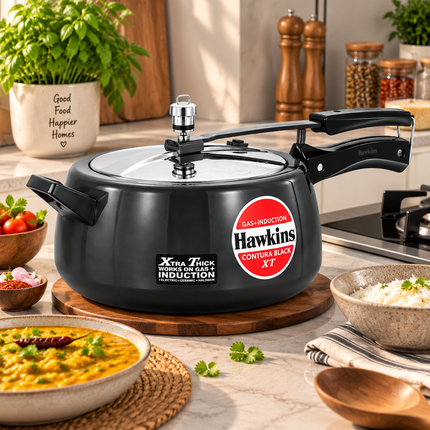 Hawkins Contura Xtra Thick Hard Anodized Pressure Cooker  2L 3L 5L 6.5L Induction Gas Electric