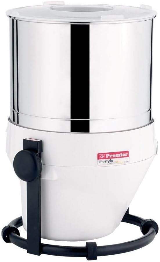 Premier Lifestyle Tilting 2L Wet Grinder 110V with Atta Kneader and Coconut Scraper for Idli Dosa Batter