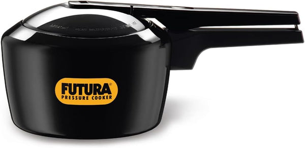 HAWKINS Futura Pressure Cooker, Hard Anodised Inner Lid Pressure Cooker, Small Cooker, Black
