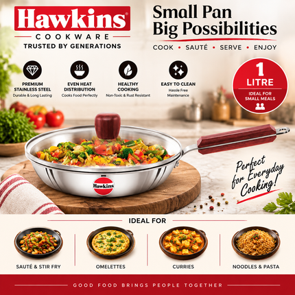 HAWKINS Triply 3mm Nerezová pánev se skleněnou poklicí (26 cm)