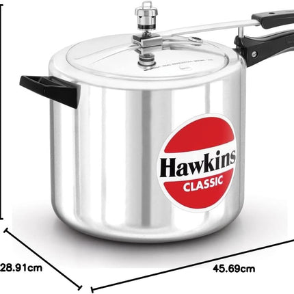Hawkins Classic Aluminium Pressure Cooker 1.5L to 10L Silver Cooker Pressure Regulator