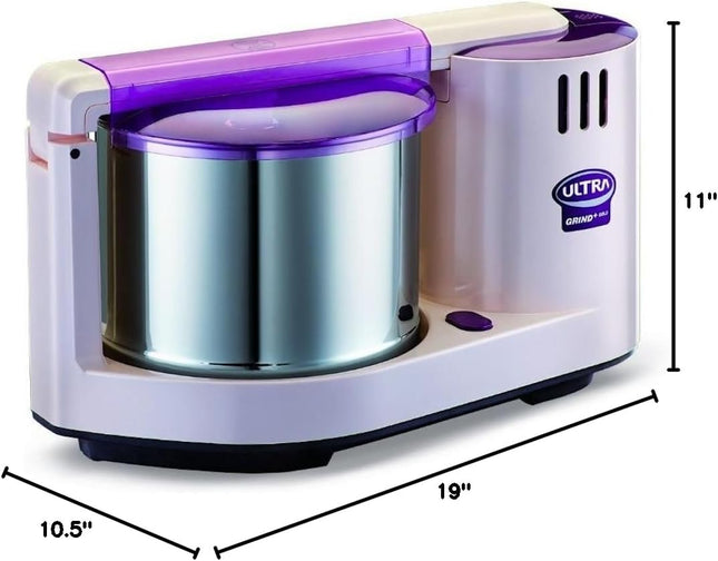 Ultra Grind Plus Gold 2L Table Top Wet Grinder 110V with Atta Kneader for Idli Dosa Batter
