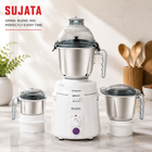 Sujata Dynamix 900W Indian Mixer Grinder with 3 Stainless Steel Jars for Wet Dry Grinding Chutney and Masala