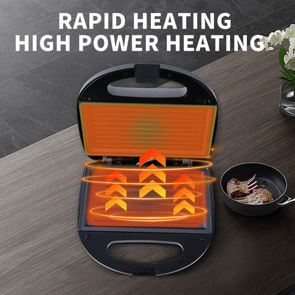 Winning Star Sandwich & Toastie Maker Non-Stick Grill Plates Classic 750W , 5-in-1 Interchangeable Plate