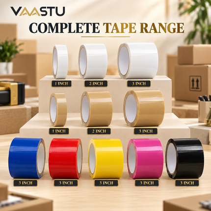BOPP Packing Tape 100m Per Roll 55 Micron Carton Sealing Parcel Tape 1 2 3 Inch Widths Multiple Colours 1 or 6 Pack