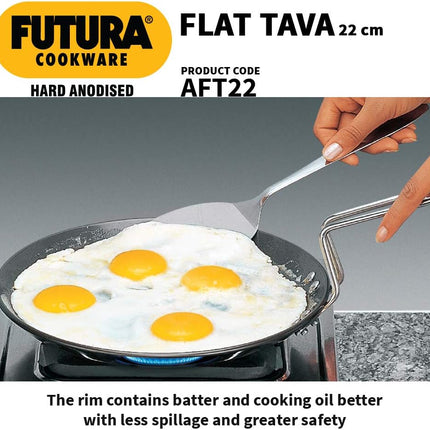 Hawkins Futura Hard Anodised Flat Tava 22cm 26cm Aluminium Griddle Dosa