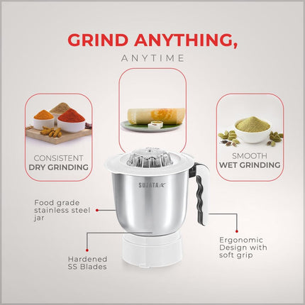 Sujata Powermatic Plus 900W Indian Juicer Mixer Grinder for Grinding Blending and Juice Extraction