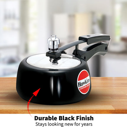 Hawkins Contura Hard Anodized Pressure Cooker 1.5L to 6.5L Curved Body Energy Efficient Cooker