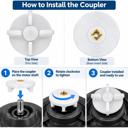 VAASTU Universal Mixer Grinder Coupler Replacement Jar Motor Coupling for Preethi Bajaj Philips