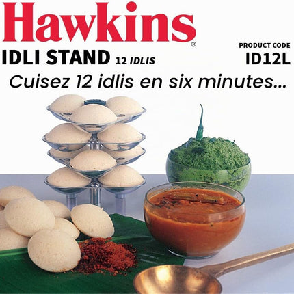 Hawkins Idli Maker Stand for 3L 5L Pressure Cooker Aluminium 12 Idli Steamer