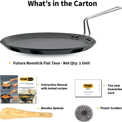 Hawkins Futura 26cm 30cm Non Stick Flat Tava Hard Anodised Aluminium Dosa Tawa PFOA Free Griddle Pan