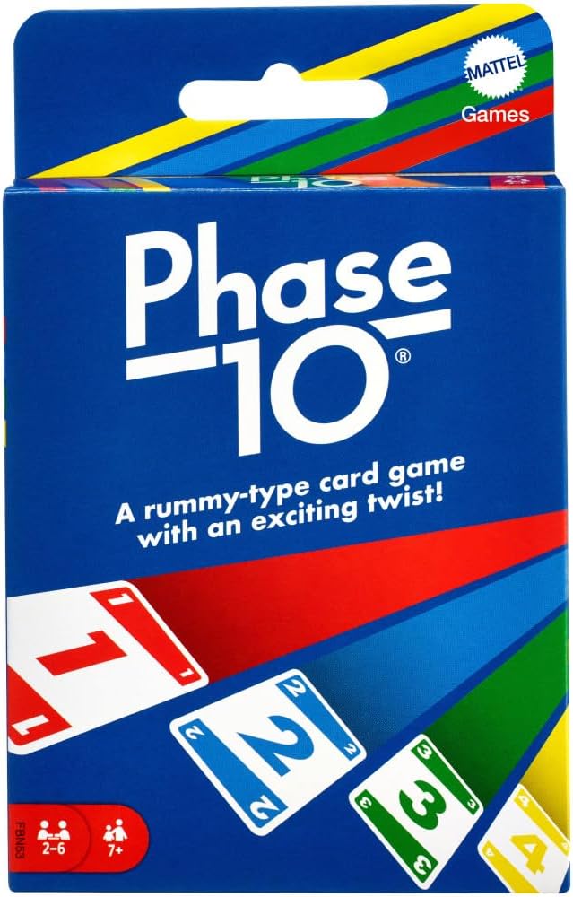 Mattel Phase 10 Card Classic Games Family Funny Entertainment Board Game Fun Playing Cards Kids Toys Gift Box UNO