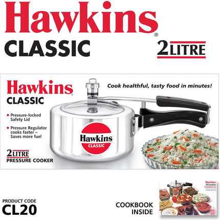 Hawkins Classic Aluminium Pressure Cooker 1.5L to 10L Silver Cooker Pressure Regulator