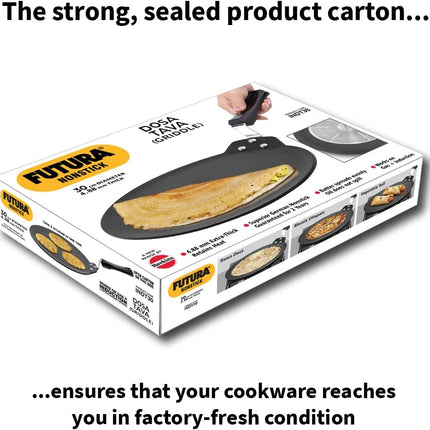 Hawkins Futura Hard Anodised Non Stick Flat Tava 26cm 30cm Induction Compatible Dosa Griddle Pan