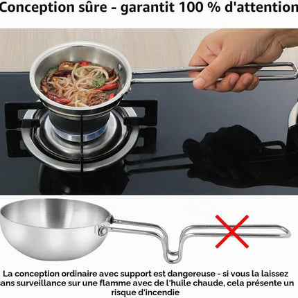 Hawkins 1.5 Cup Tadka Pan 360 ml Stainless Steel Induction Plate Silver