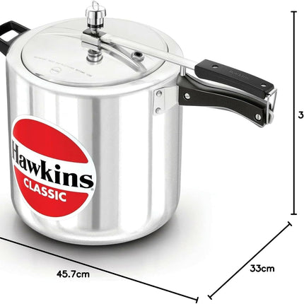Hawkins Classic Aluminium Pressure Cooker 1.5L to 10L Silver Cooker Pressure Regulator