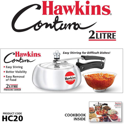 Hawkins Contura Aluminium Pressure Cooker 2L 3L 4L 5L Silver Cooker Gas Electric Stove