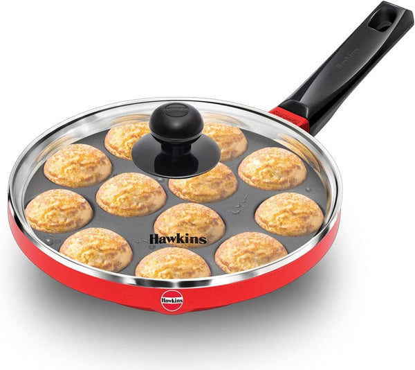 HAWKINS Nonstick Appe Pan with Glass Lid 12 Cups Diameter 20 cm Standard