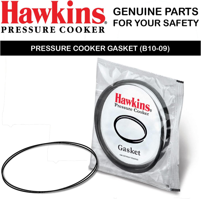 Hawkins B10-09 Gasket for 3.5 to 8-Liter Pressure Cooker Sealing Ring, Medium, Black