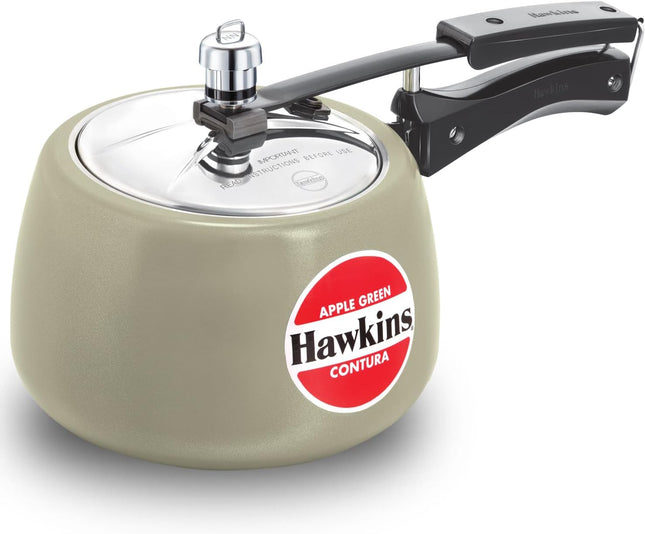 Hawkins Contura Ceramic Pressure Cooker 3L 5L Inner Lid Cooker Apple Green Yellow Red