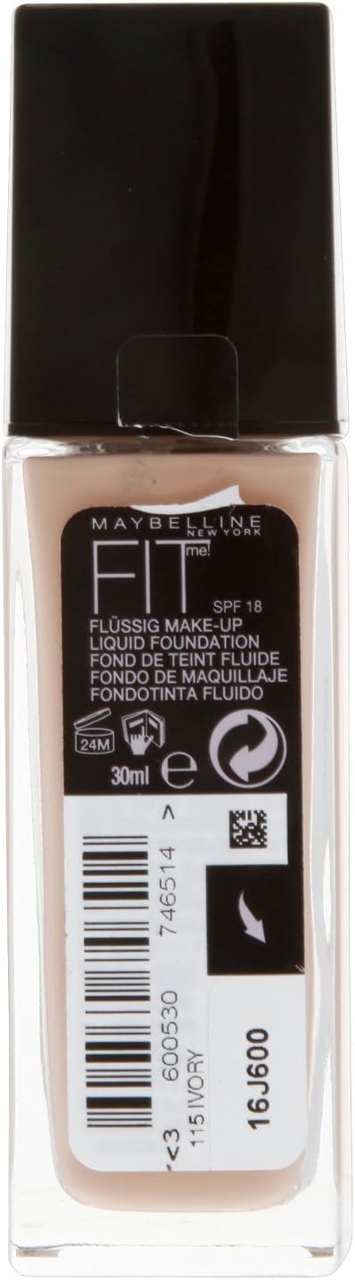 Maybelline Fit Me Liquid Foundation, 30 ml - 115 Ivory