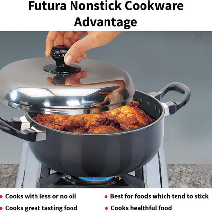 Hawkins Futura Non Stick 2.5L 3L Pan Lid Hard Anodised Aluminium Deep Frying