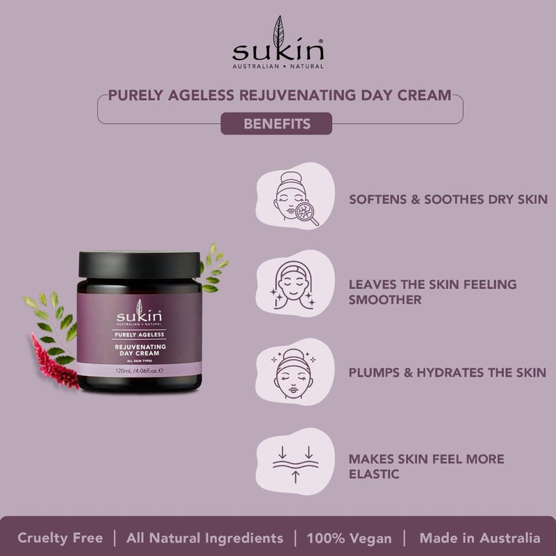 sukin Purely Ageless Rejuvenating Day Cream for Women - 4.06 oz Cream