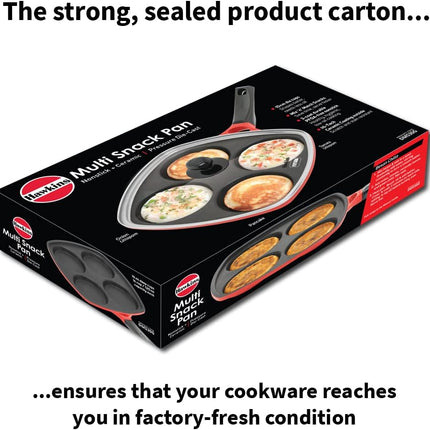 Hawkins 30cm Multi Snack Pan Non Stick Mini Uttapam Pan + Glass Lid