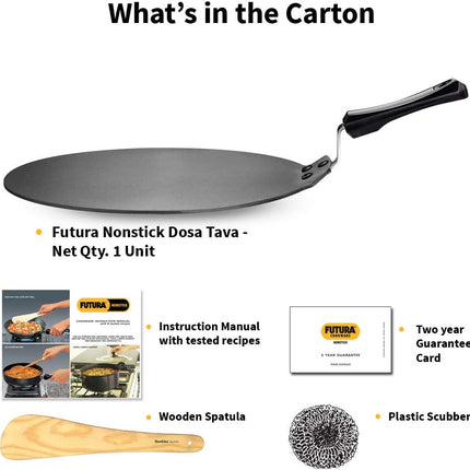 Hawkins Hard Anodized Non Stick Tava 3L 5L Aluminium Griddle 4.88mm Heavy Gauge Body