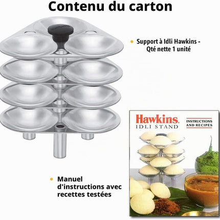 Hawkins Idli Maker Stand for 3L 5L Pressure Cooker Aluminium 12 Idli Steamer
