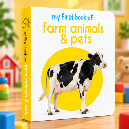 My First Board Books for Babies and Toddlers ABC Animals Flowers and Early Learning