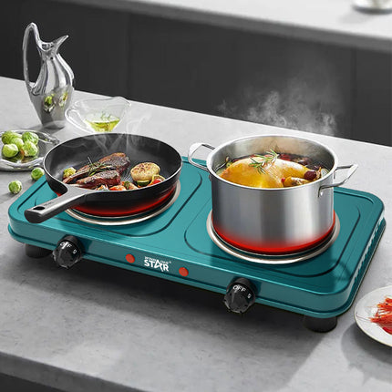 Winning Star 1000W 2000W Electric Hot Plate Single, Double Burner Cooktop Portable