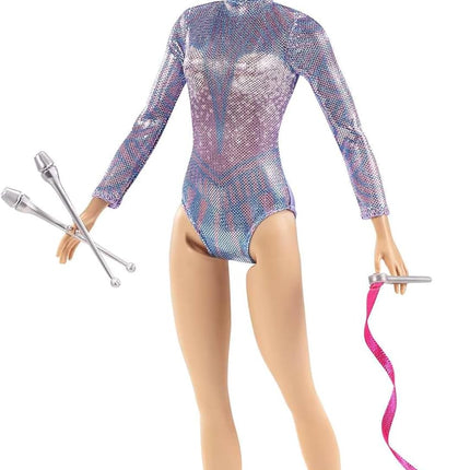Barbie I Want to Be a Gymnast Rhythmic Doll - Blonde with Sparkly Outfit & Gymnastics Accessories - GTN65